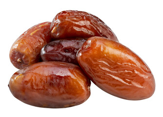 Dried date palm fruit on white background, Sweet date palm fruit on white PNG File.
