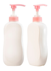 Blank Cosmetic bottle on white background, White Cosmetic bottle on White Background PNG File.