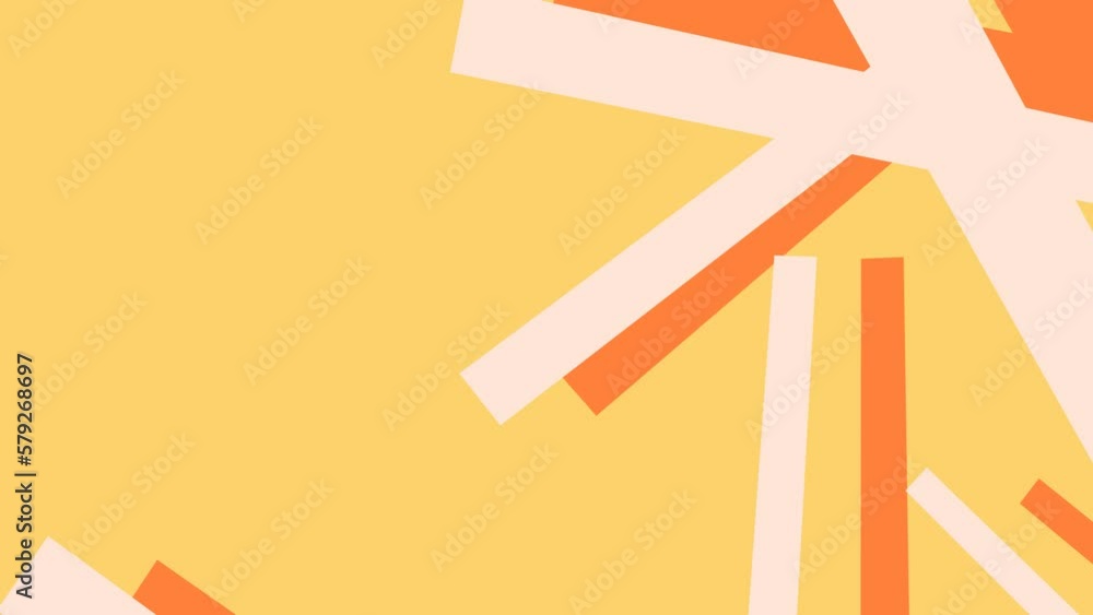Poster Groovy vintage background animation, 70s style pallet pattern, rectangles loop