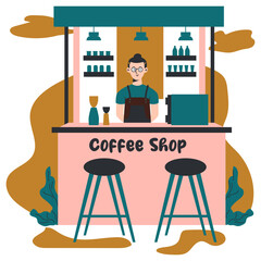 Cafe Scene Illustration 03