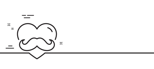 Father day line icon. Best dad sign. Retro barbershop symbol. Minimal line illustration background. Father day line icon pattern banner. White web template concept. Vector