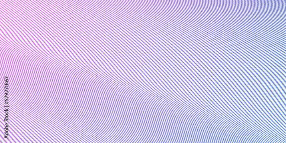 Poster abstract background with pink and blue gradient wavy lines. a wavy texture of gradient line ornament