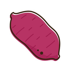 Roasted sweet potato. Roasted sweet potato logo design. Japanese Sweet potato.