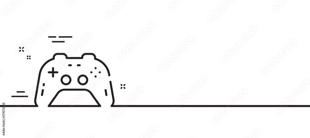 Poster gamepad line icon. game joystick sign. symbol. minimal line illustration background. gamepad line ic