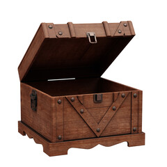 Vintage Wooden Chests & Boxes 3D Graphics