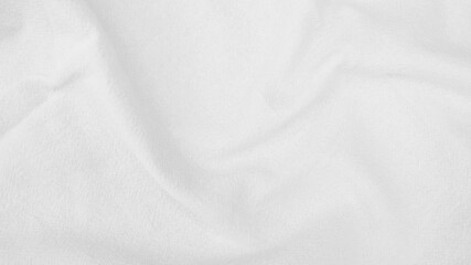 Fabric backdrop White linen canvas crumpled natural cotton fabric Natural handmade linen top view...