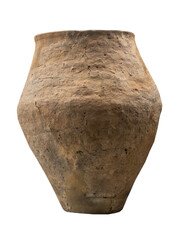 Ancient  clay  jug   on white isolated