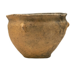 Ancient  clay  jug   on white isolated