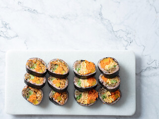 Gimbap, Korean rice roll dish