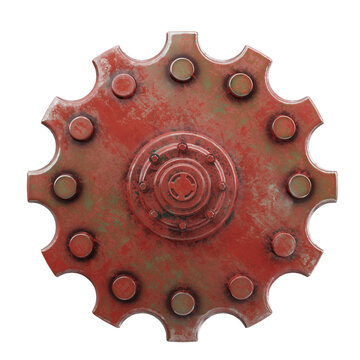 Vintage or Steampunk Cogwheels & Wheels 3D Graphics