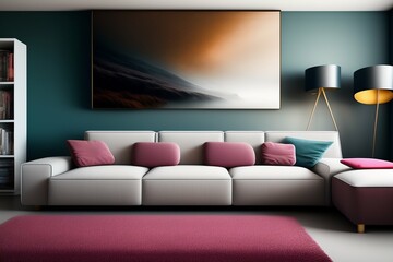 modern living room ai generative