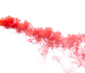 red smoke on white background