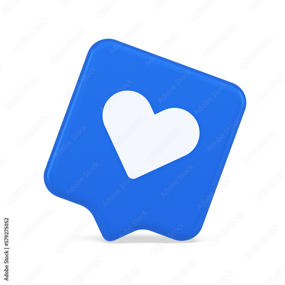 Aufkleber dating application mobile interface button with heart social network communication 3d speech bubble 