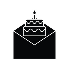 Birthday card icon design. isolated on white background. vector illustration