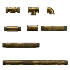 Constructions - Bolts - Pipes - Screws 3D Graphic Elements