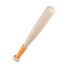 Baseball Bat Equipment 3D Icon