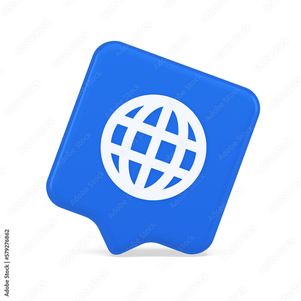 Poster internet connection global browsing information button cyberspace data search 3d speech bubble icon