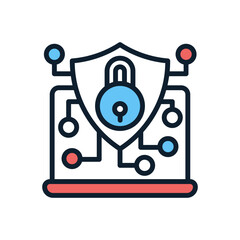 Online Privacy Vector illustration icon