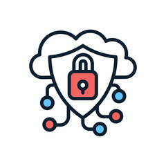 Online Privacy Vector illustration icon