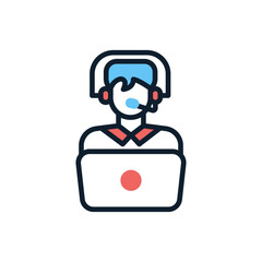 Remote Support Vector illustration icon