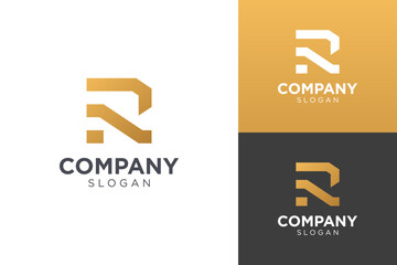 Modern letter R logo. Monogram rr business company logo design