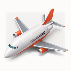 Airplane vector illustration flat style hand drawn jet