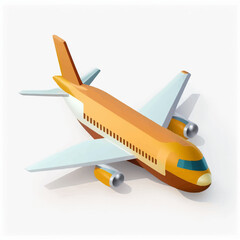 Airplane vector illustration flat style hand drawn jet