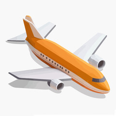 Airplane vector illustration flat style hand drawn jet