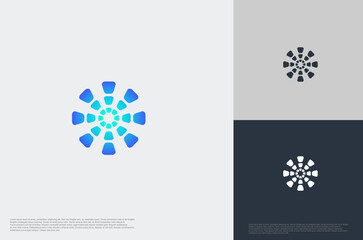 circle design elements abstract company logo vector template