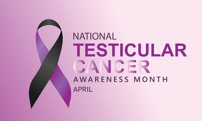 April is national Testicular cancer awareness month. Template for background, banner, card, poster