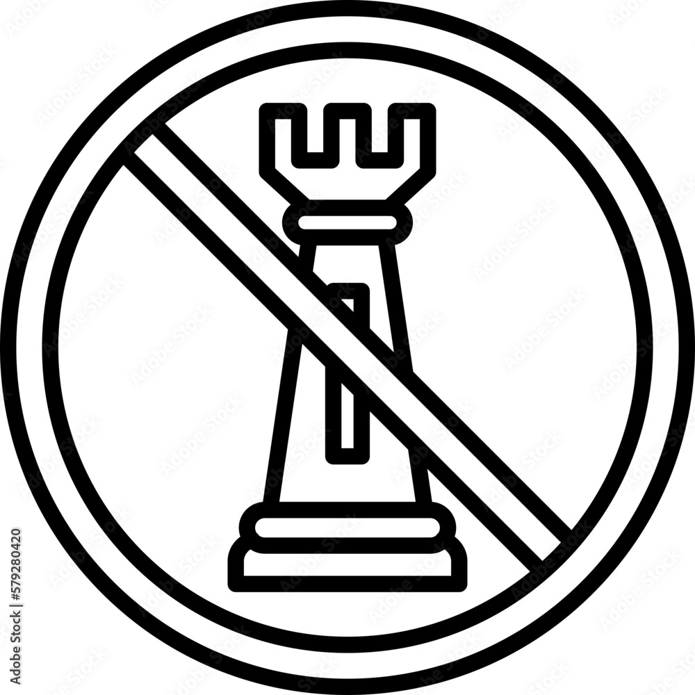 Poster prohibited sign icon