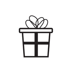 gift box flat icon vector