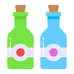 Modern and trendy style vector of wine bottles, editable icon