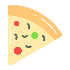 An icon of pizza slice is up for premium use, editable style