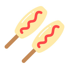 An amazing food icon, drumsticks vector in trendy style