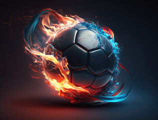 burning soccer ball 