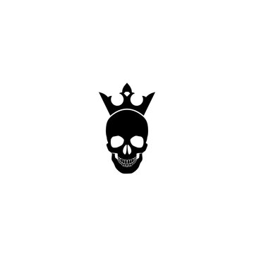 Skull King Icon Logo isolated on white background