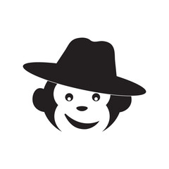 Monkey icon logo free vector image