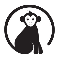 Monkey icon logo free vector image