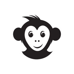 Monkey icon logo free vector image