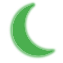 Ramadhan theme green crescent moon element design 