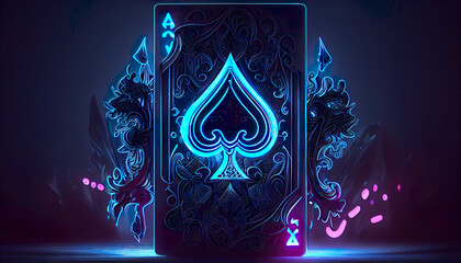 Abstract ace of spades, illustration, artwork