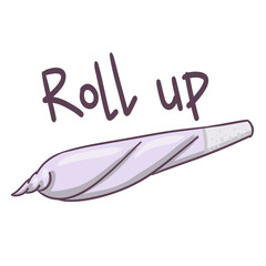 a jamb of marijuana. Ganja. illustration of cannabis. Vector 10