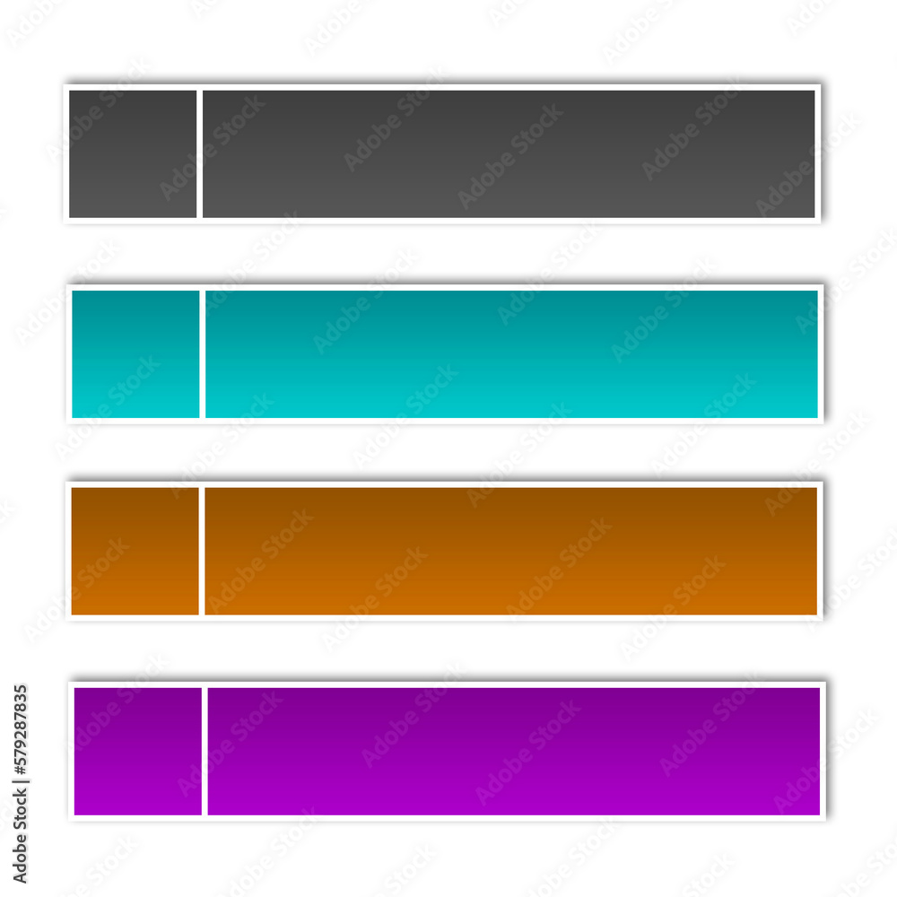 Aufkleber multicolor lower third simple for title text design, lower third template design transparant backgro