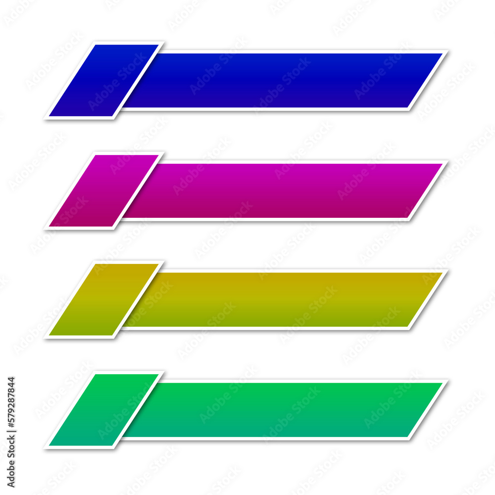 Aufkleber multicolor lower third simple for title text design, lower third template design transparant backgro