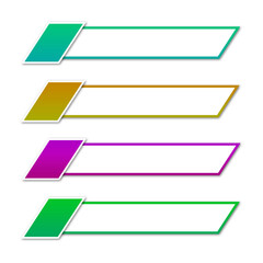 multicolor lower third simple for title text design, lower third template design transparant background, frame text design png