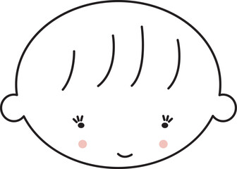 笑う赤ちゃんの顔