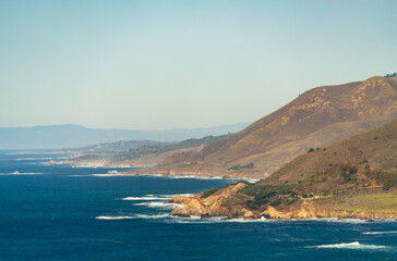 Coastal View of Big Sur in California on a Summer Day