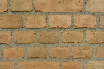 Nahaufnahme einer Klinkermauer