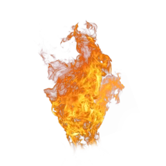 Foto op Plexiglas Vuur Heat Fire flame isolated on white background 